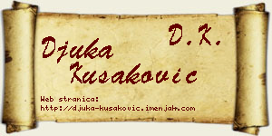 Đuka Kušaković vizit kartica